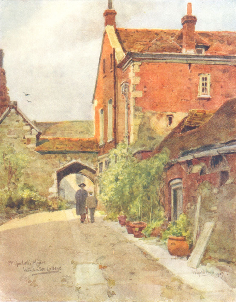 WINCHESTER COLLEGE. Second Master's House. HAMPSHIRE 1909 old antique print